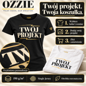 Koszulka damska OZZIE — Nadruk — detale i zamówienie